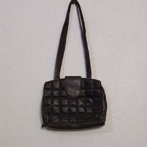 Elegant Brown Leather Shoulder Bag